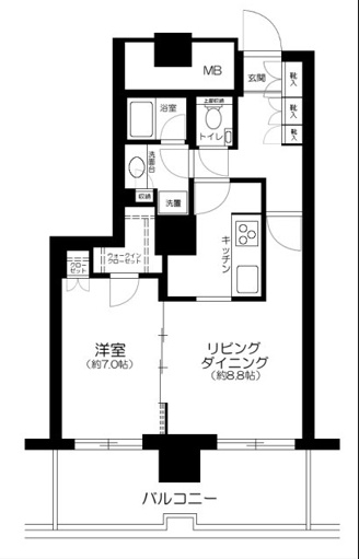 江東区白河４丁目の賃貸マンションの間取り
