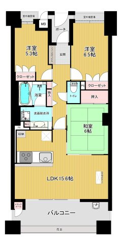 ピアッツァコート八木の間取り