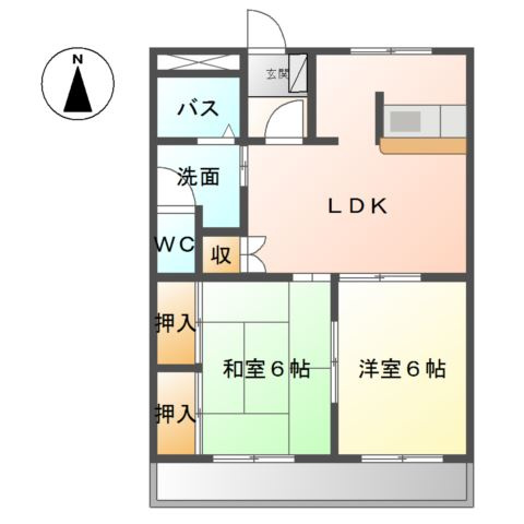 ネオパリエＡの間取り