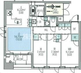 中央区新川２丁目の賃貸マンションの間取り