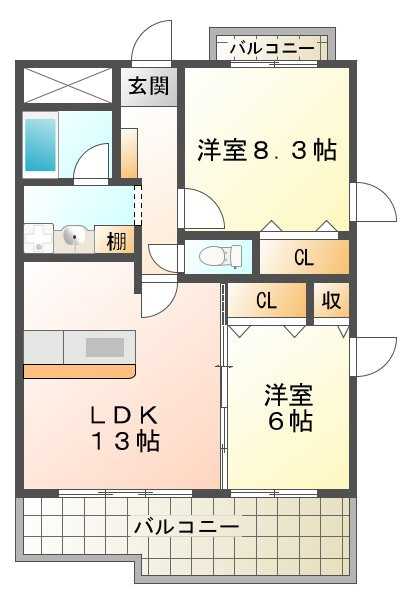 パレセゾンの間取り