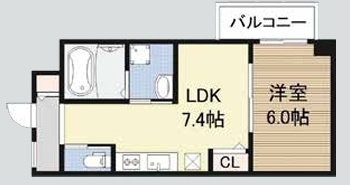 大阪市西淀川区柏里３丁目の賃貸マンションの間取り