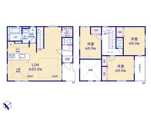越谷市宮前1丁目 新築分譲住宅 全4棟 1号棟の間取り