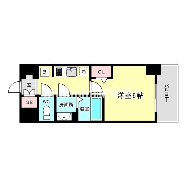 プレサンス四天王寺前夕陽ヶ丘ヴィリードの間取り