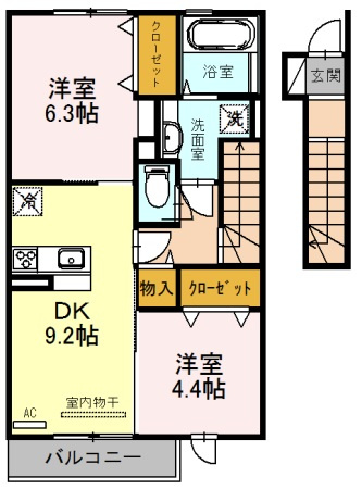 エクレール福井の間取り