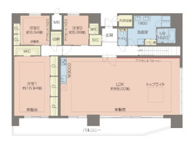 プレジオキタハマの間取り