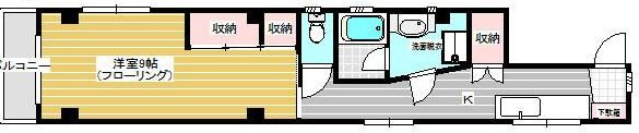山中ビルの間取り|間取りです。