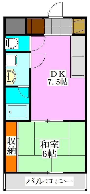 船橋市旭町６丁目の賃貸マンションの間取り