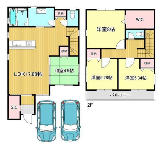 堺市北区東雲東町２丁　土地の参考プラン|プラン図　土地建物5280万円　別途外構費等要