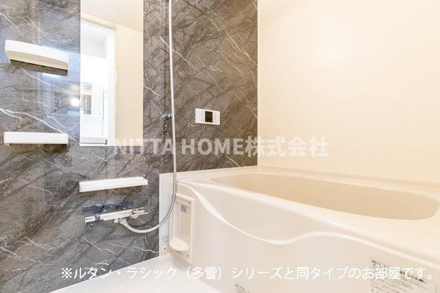 豊岡市塩津町のアパートの浴室|【完成イメージ】追い焚きや浴室乾燥ができます★