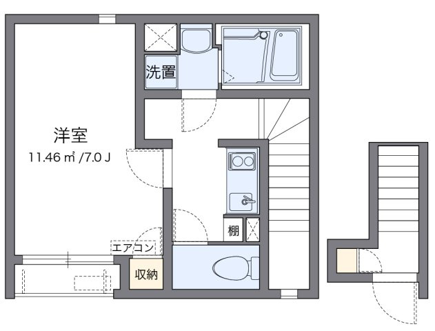 【間取り】 | クレイノアクアパレス | 代表的な間取のため実際の間取とは異なる場合があります