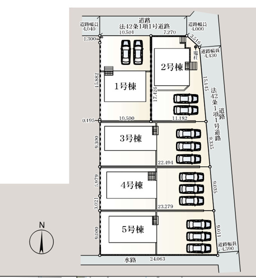 【区画図】 | 行田市谷郷第6　CRADLE GARDEN　新築戸建　全5棟　5号棟