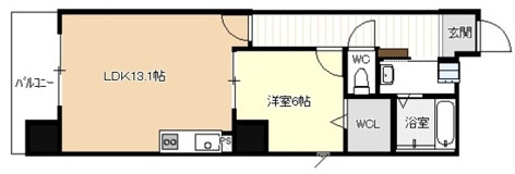 ディアコート千早の間取り