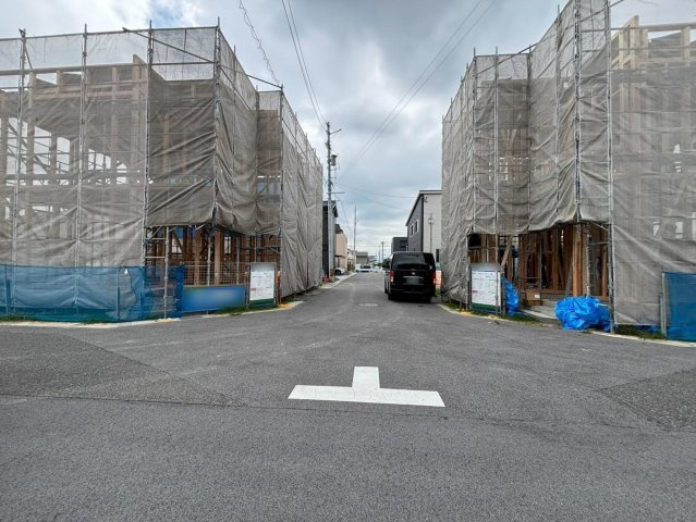 新築戸建　大垣市本今　全２区画分譲の外観|「現地（2026年9月1日）撮影」　
■全体写真　
■ヤマダ不動産　株式会社リライフ　