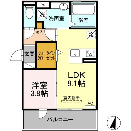 Mille Mercis（ミル　メルシー）  刈谷市近郊の賃貸はクラスホーム刈谷店の間取り