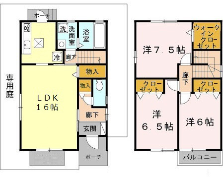 柚垣様戸建Ⅱの間取り