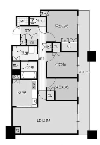 ジオタワー天六の間取り