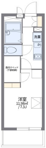 レオパレスヒルサイドフラットの間取り