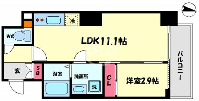 M:COURT新町の間取り|M:COURT新町（エムコート新町）　開放感ある間取り