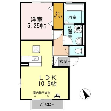 シャン　ポワール　Bの間取り