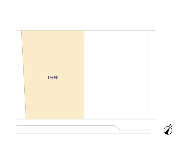 岡山市中区江並の新築一戸建の区画図|1号棟区画図