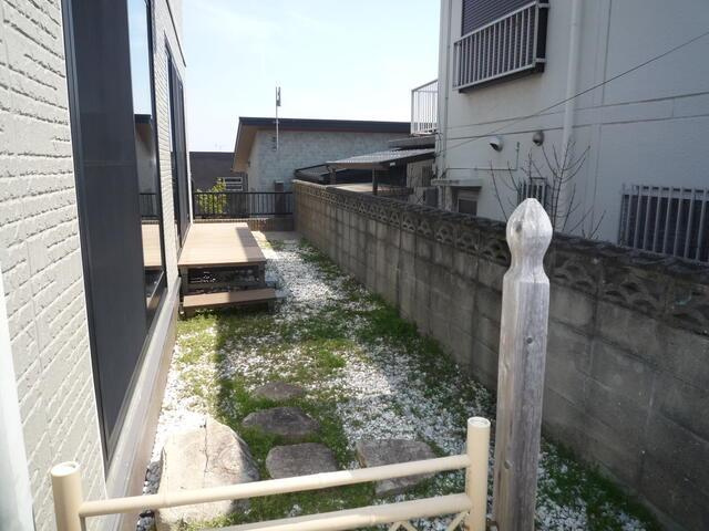 岡山市中区湊の中古一戸建の庭