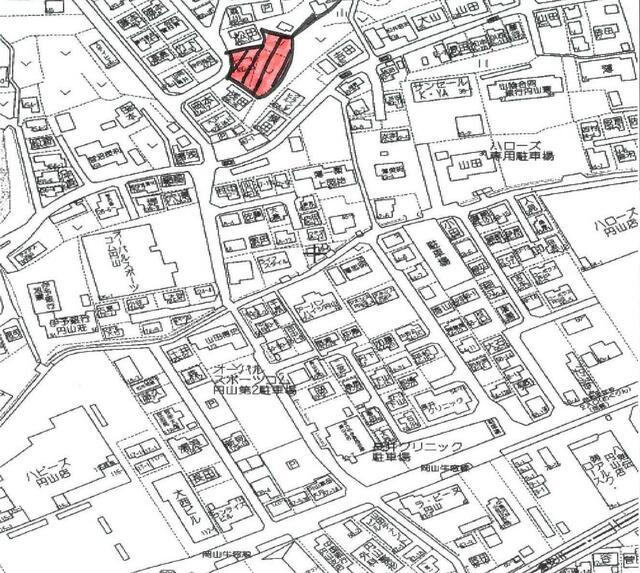 岡山市中区円山の中古一戸建の地図