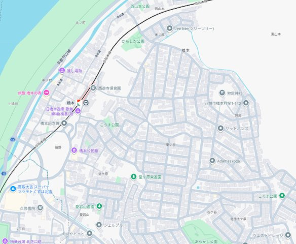 ★八幡市橋本栗ケ谷　第1期　新築一戸建ての地図