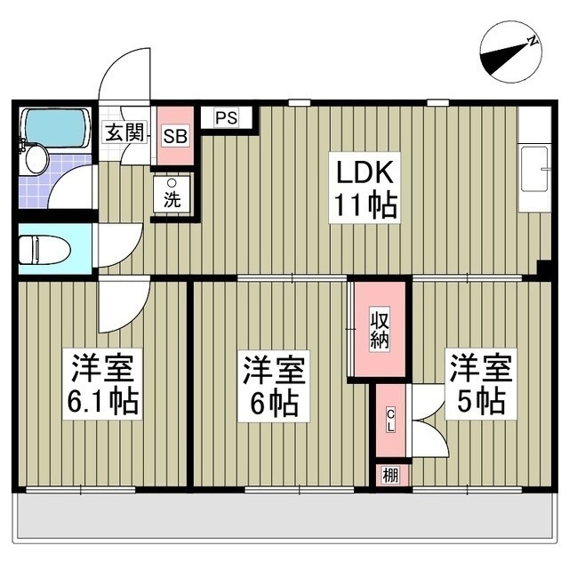 ファミール常盤平の間取り