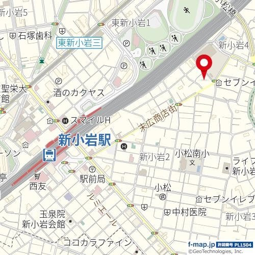 ピオーネ新小岩の地図