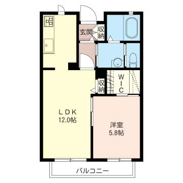 【間取り】 | ウイル大倉山【SHM】 | 1LDKタイプはキッチンと寝室を分けたい方におすすめです☆