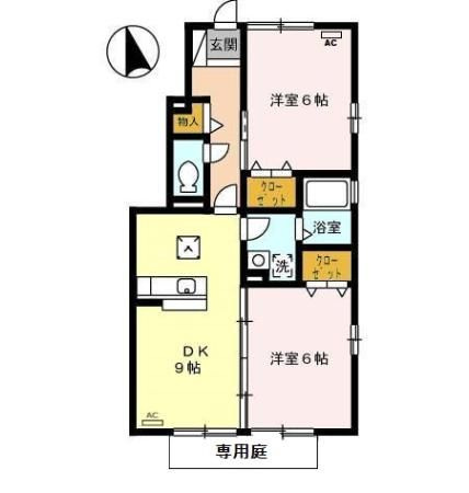 グランディール　Ａ　　刈谷市近郊の賃貸はクラスホーム刈谷店の間取り