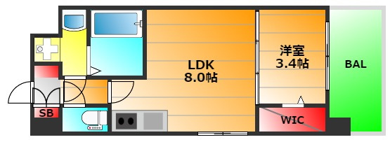 ミラージュパレス難波幸町の間取り|現状有姿