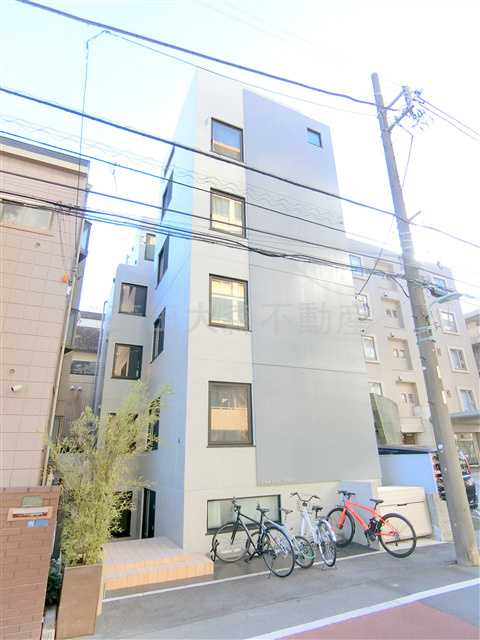 グレースアレイ池上の外観|2020年12月築　RC鉄筋コンクリート造地上4階地下1階建て総戸数10戸のインターネット無料の人気賃貸マンション　東急池上線池上駅最寄りの東京都大田区西蒲田2丁目