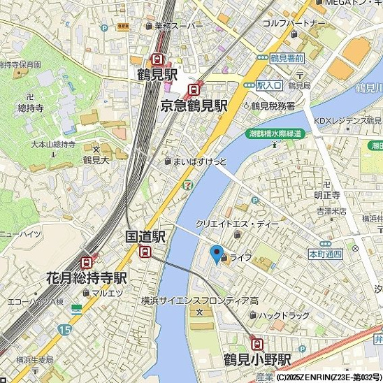 【地図】オーキッドレジデンス鶴見 