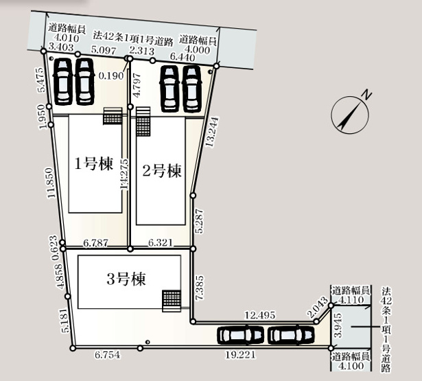 【区画図】 | 鴻巣市人形第1　CRADLE GARDEN　新築戸建　全3棟　3号棟