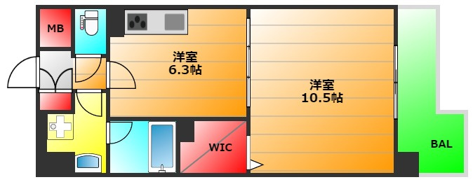 グランドゥール敷津の間取り|現状有姿