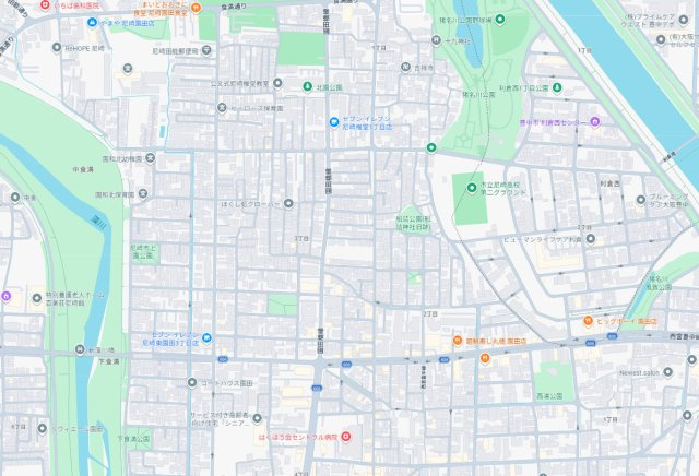 尼崎市東園田町　第1期　新築一戸建ての地図