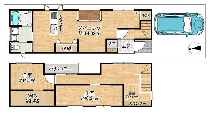 須山町新築戸建ての間取り