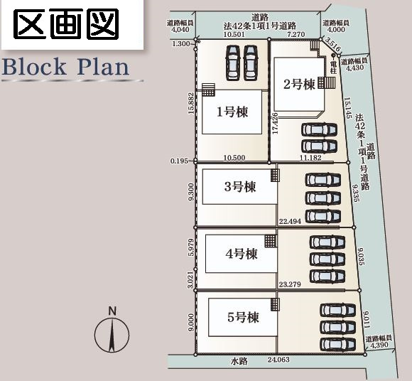 行田市谷郷第６　の区画図|現地区画図