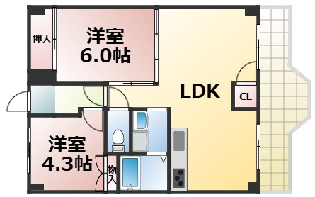 【間取り】 | ハイツグランドール　仲介手数料無料