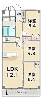 【間取り】 | 梅津グランドハイツ