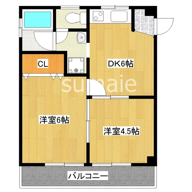 第二矢作マンションの間取り|人気のオールフローリングです♪
