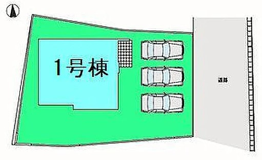 KIP高崎市聖石町1期新築 1号棟の区画図|現地撮影