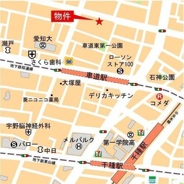 プレイズシード車道の地図
