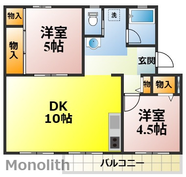 鶴山台36号棟の間取り