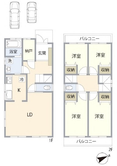 高丸４丁目　中古戸建の間取り