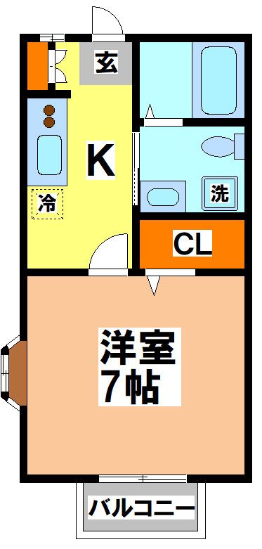 小金井市梶野町２丁目のアパートの間取り
