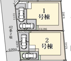 【区画図】 | 久喜市久喜北 LiveleGardenS　新築戸建　全2棟　1号棟