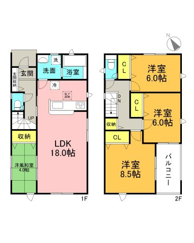 高浜市神明町第6　新築戸建＜8号棟＞の間取り|4LDK